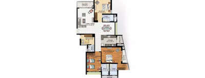 Assotech Celeste Towers, 3 BHK-1848 Sq.ft