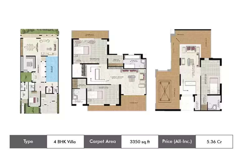 Floor plan for 4 BHK