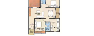 Newry Aprita, 2 BHK-841 Sq.ft