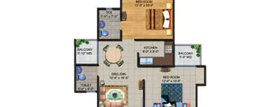 Ajnara Homes, 2 BHK-880 Sq.ft