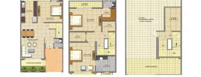 Victorian Villas 6th Parkview, 3 BHK-1264 Sq.ft