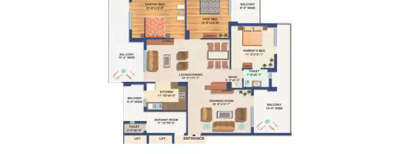 Parx Laureate, 3 BHK-3302 Sq.ft