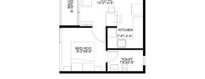 Duville Riverdale Suites, 1 BHK-304 Sq.ft