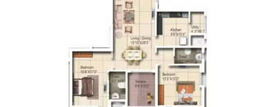 Vascon Aurum, 2 BHK-1350 Sq.ft
