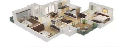 Kolte Patil Pushkin State, 3 BHK-2110 Sq.ft