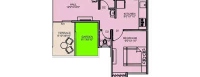 Majestique Aqua, 1 BHK-286 Sq.ft