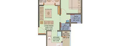 Majestique Mrugavarsha, 1 BHK-368 Sq.ft