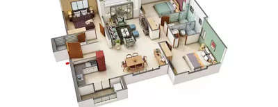 Kumar Princetown Royal, 3 BHK-1098 Sq.ft