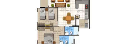 Supertech Micasa, 2 BHK-1100 Sq.ft