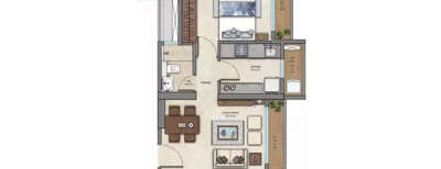 Ashar Aria, 1 BHK-426 Sq.ft