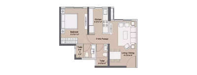 Sunteck Forest World, 1 BHK-379 Sq.ft