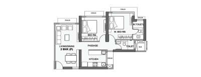 Wadhwa Zeus, 2 BHK-628 Sq.ft