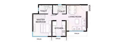 Sheth Avante, 1 BHK-446 Sq.ft