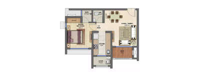Lodha Casa Eden, 1 BHK-484 Sq.ft