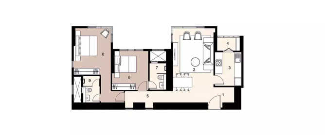 Lodha Parkside Worli - Floor plan 2 BHK  Sq.ft