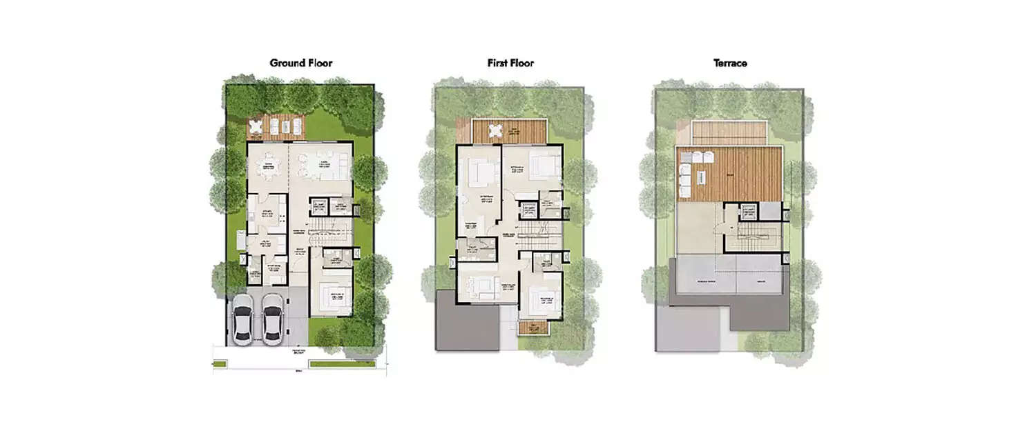 Floor plan for 4 BHK