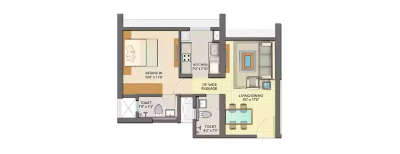 Runwal Forest, 1 BHK-430 Sq.ft