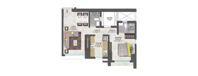 Sheth Irene, 1 BHK-442 Sq.ft