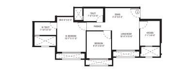 Hiranandani Obelia, 2 BHK-560 Sq.ft