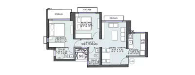 Wadhwa Codename Ultimous, 2 BHK-584 Sq.ft