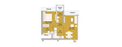 Ruparel Vivanza, 1 BHK-424 Sq.ft