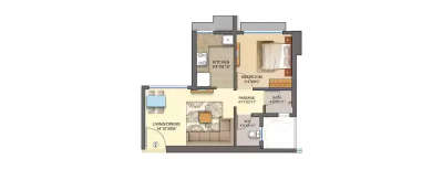 Runwal Avenue, 1 BHK-401 Sq.ft