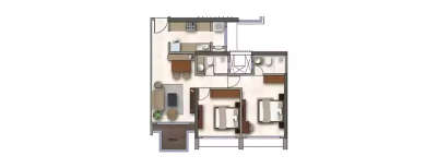 Kanakia Silicon Valley, 2 BHK-589 Sq.ft