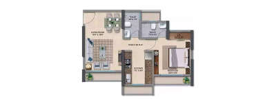 ACE Metropolis, 1 BHK-442 Sq.ft