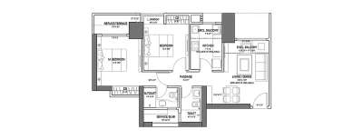 Adhiraj Capital City Tower Meraki, 2 BHK-563 Sq.ft