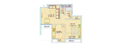 Haware Citi, 1 BHK-425 Sq.ft