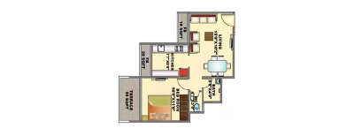 Mahaavir Anmol, 1 BHK-460 Sq.ft