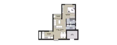Siddha Great Guarantee, 1 BHK-404 Sq.ft