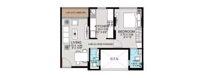 Today Aamod, 1 BHK-375 Sq.ft