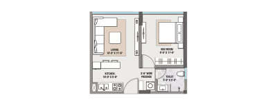 Rustomjee Bella, 1 BHK-326 Sq.ft