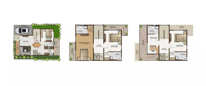 Life On The Green Mallenahalli - Floor plan 5 BHK 2136 Sq.ft