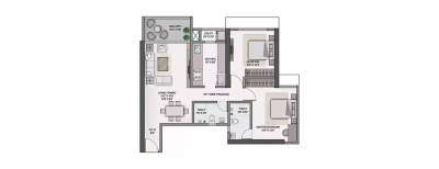 Kashish Park Iris, 2 BHK-754 Sq.ft