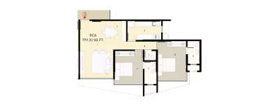 NDW Crest, 2 BHK-799 Sq.ft
