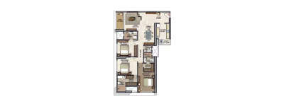 Runwal Zenith, 3 BHK-967 Sq.ft