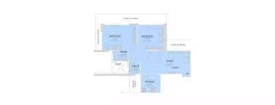 Ruparel Iris, 2 BHK-830 Sq.ft