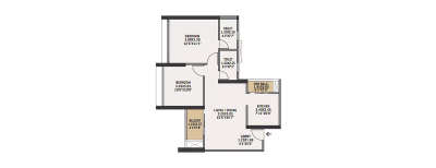 VTP Earth One, 2 BHK-673 Sq.ft