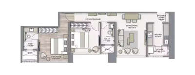 Piramal Arav, 2 BHK-764 Sq.ft