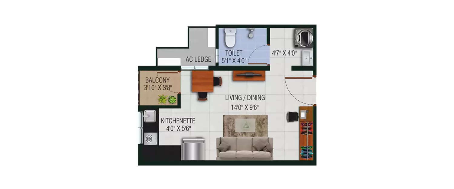 Floor plan for Studio