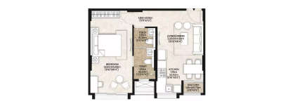 Mahindra Vicino, 1 BHK-494 Sq.ft
