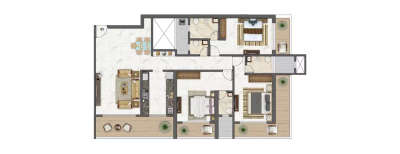 Dreams Avalon, 3 BHK-1700 Sq.ft