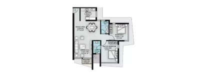 The Palette, 2 BHK-905 Sq.ft