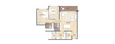 Lodha Mirabelle, 2.5 BHK-1350 Sq.ft