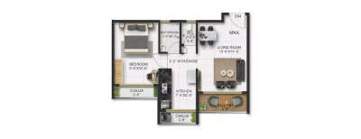 Neelam Stellar, 1 BHK-470 Sq.ft