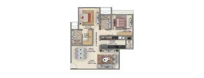 Kolte Patil K52, 2 BHK-844 Sq.ft
