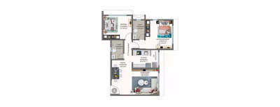 Kolte Patil Alora, 2 BHK-744 Sq.ft