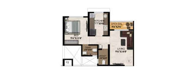 Balaji Sarvoday, 1 BHK-697 Sq.ft